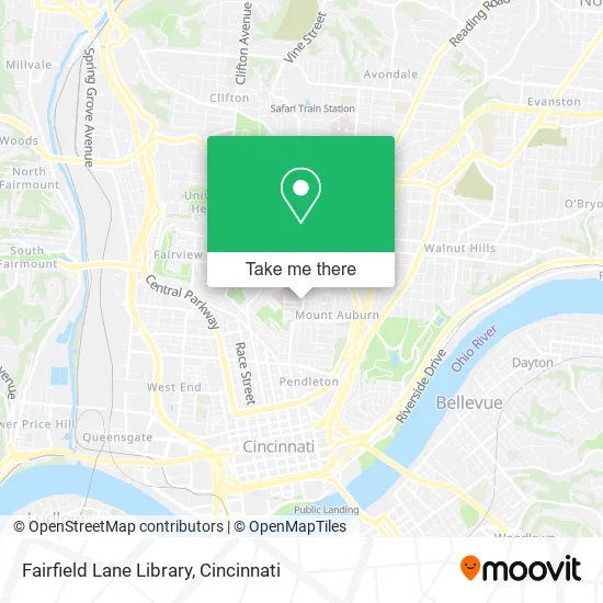 Fairfield Lane Library map