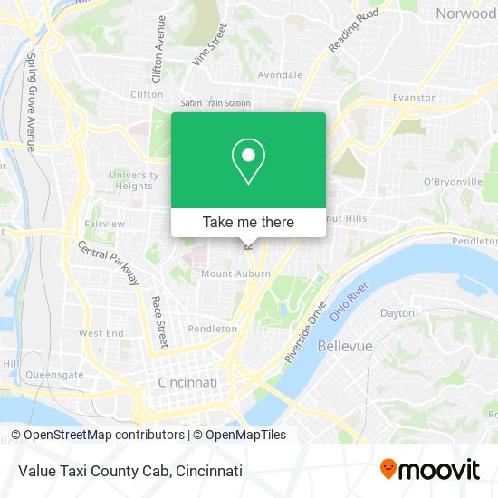 Mapa de Value Taxi County Cab