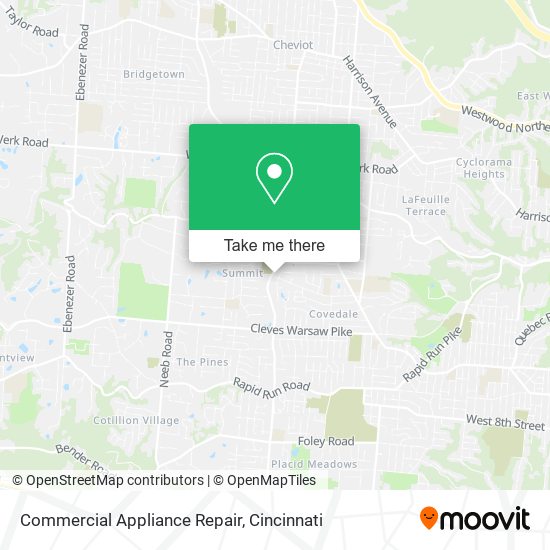 Commercial Appliance Repair map