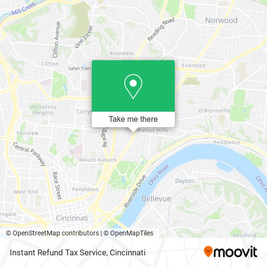 Instant Refund Tax Service map