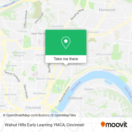 Mapa de Walnut Hills Early Learning YMCA