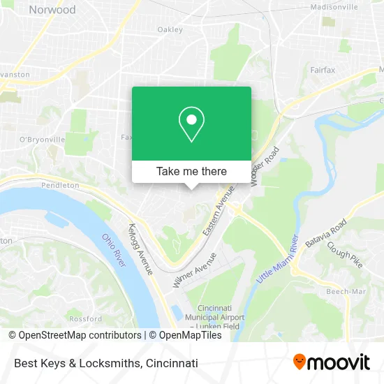 Best Keys & Locksmiths map