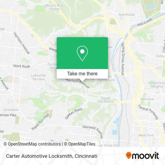 Carter Automotive Locksmith map