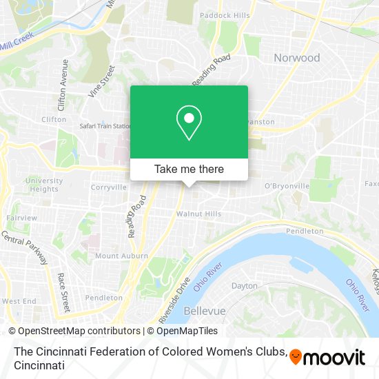 Mapa de The Cincinnati Federation of Colored Women's Clubs