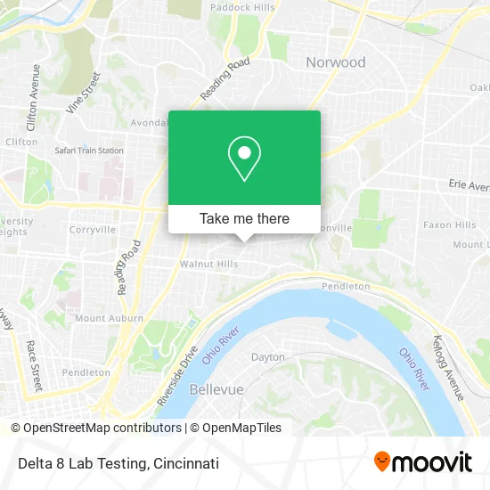 Delta 8 Lab Testing map