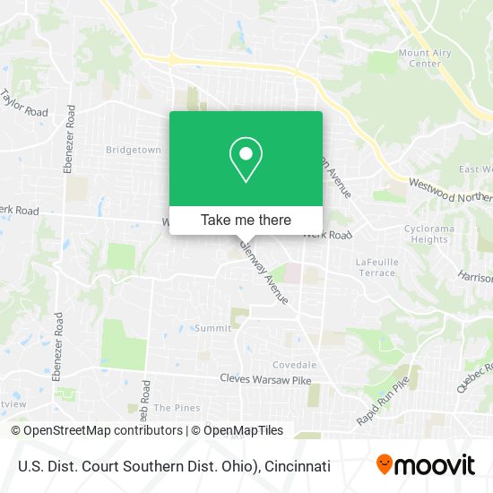 Mapa de U.S. Dist. Court Southern Dist. Ohio)