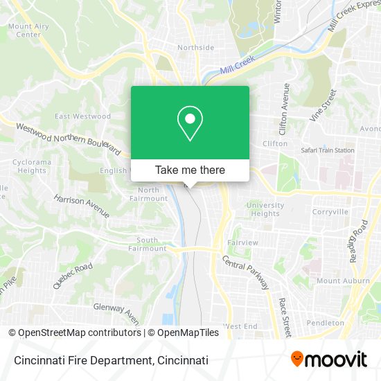 Cincinnati Fire Department map