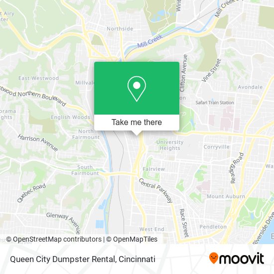 Queen City Dumpster Rental map