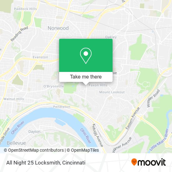 Mapa de All Night 25 Locksmith