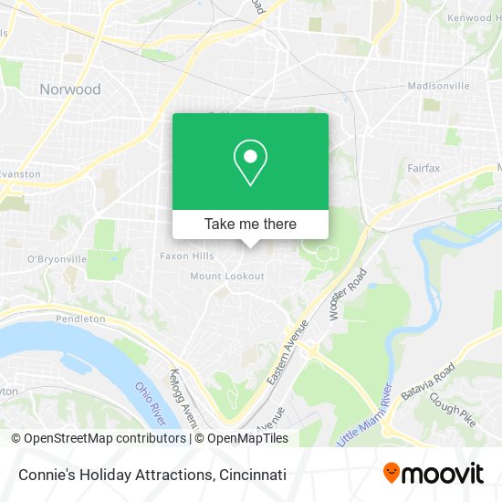 Connie's Holiday Attractions map
