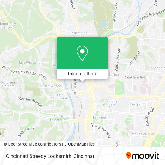 Mapa de Cincinnati Speedy Locksmith