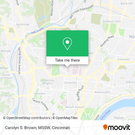 Carolyn S. Brown, MSSW map