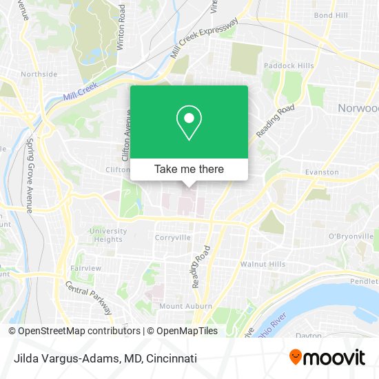Jilda Vargus-Adams, MD map