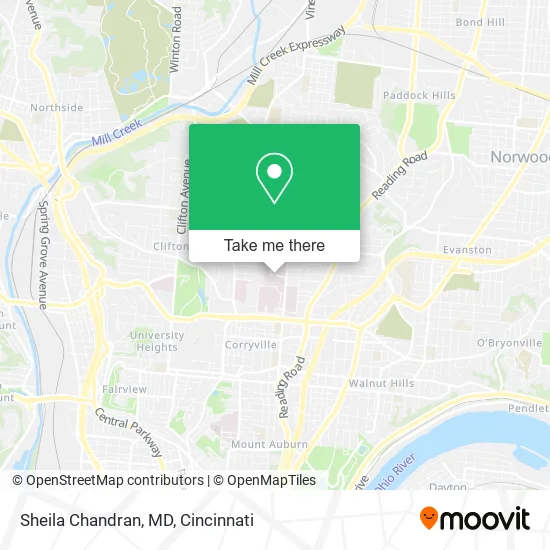 Sheila Chandran, MD map