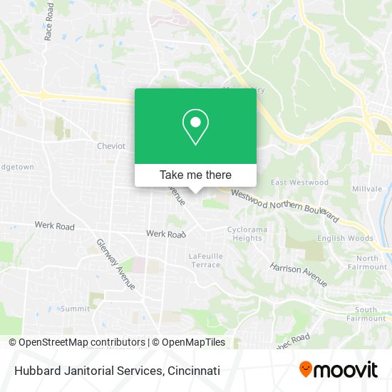 Hubbard Janitorial Services map