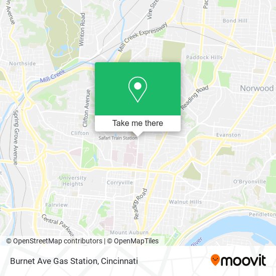 Burnet Ave Gas Station map