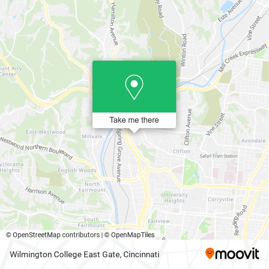 Wilmington College East Gate map