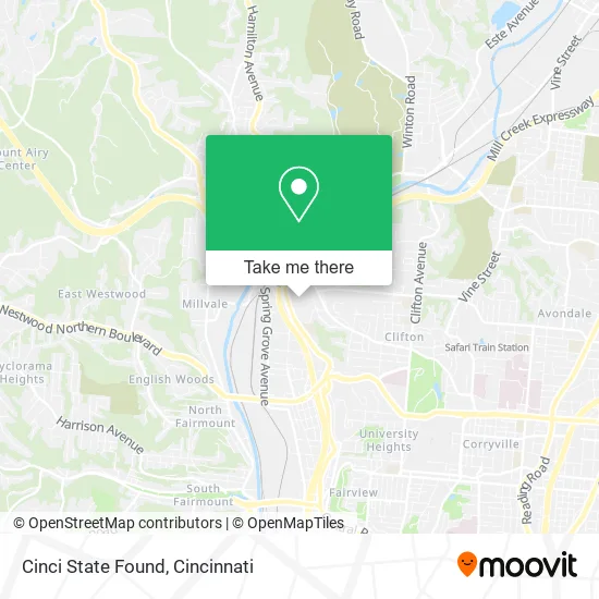 Cinci State Found map