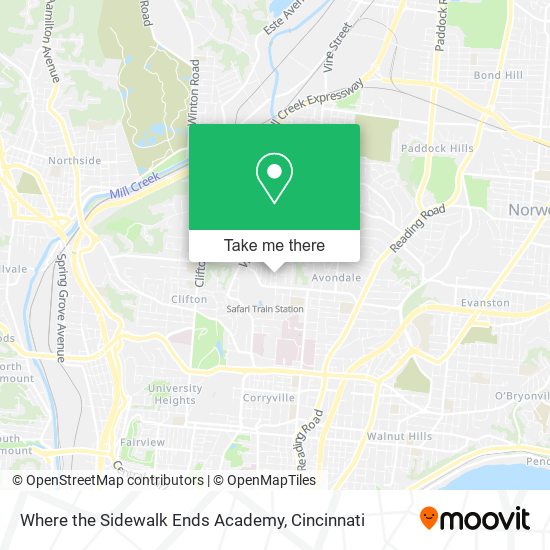 Where the Sidewalk Ends Academy map