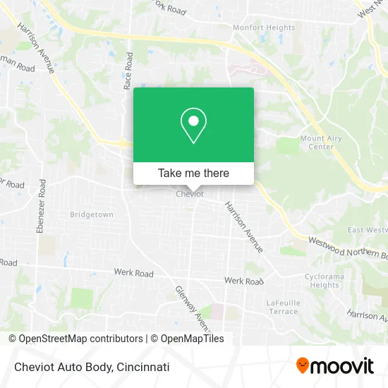 Cheviot Auto Body map