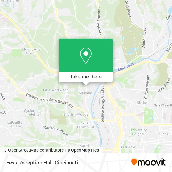 Feys Reception Hall map