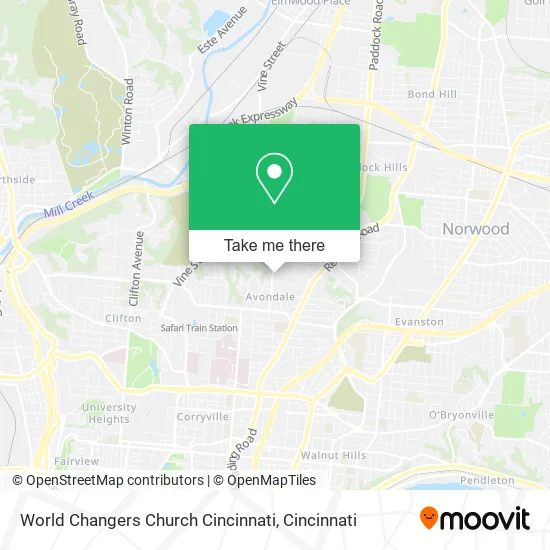 World Changers Church Cincinnati map