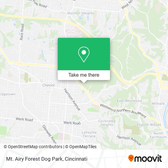 Mt. Airy Forest Dog Park map