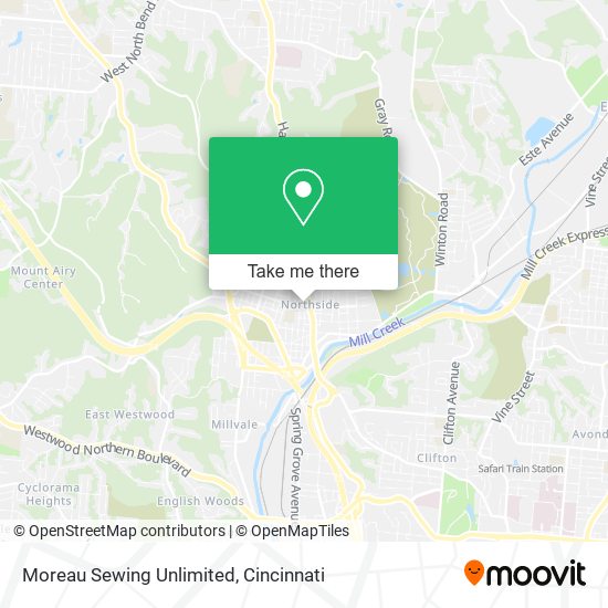 Moreau Sewing Unlimited map