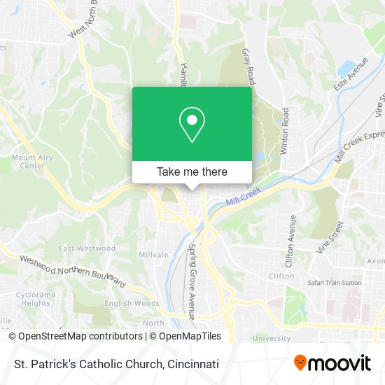 St. Patrick's Catholic Church map