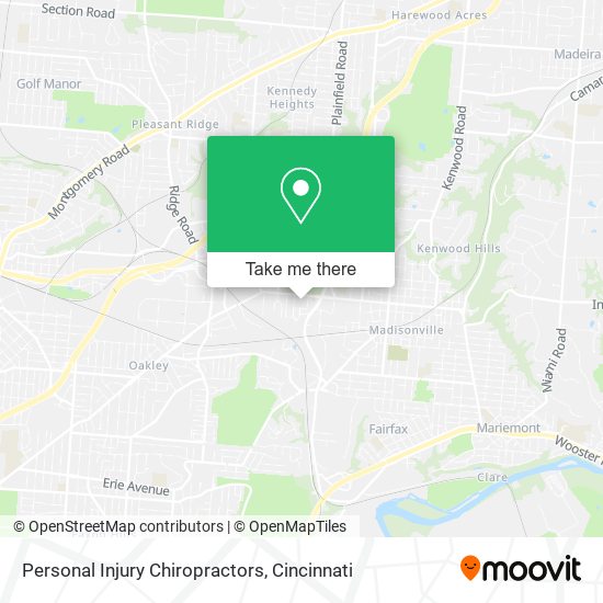 Personal Injury Chiropractors map