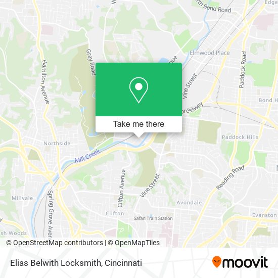 Elias Belwith Locksmith map