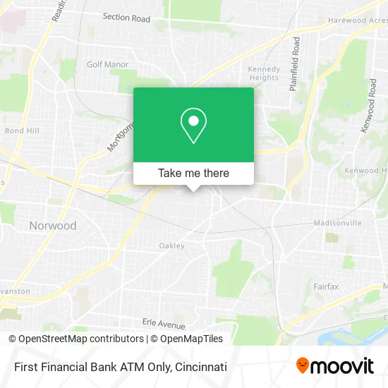 First Financial Bank ATM Only map