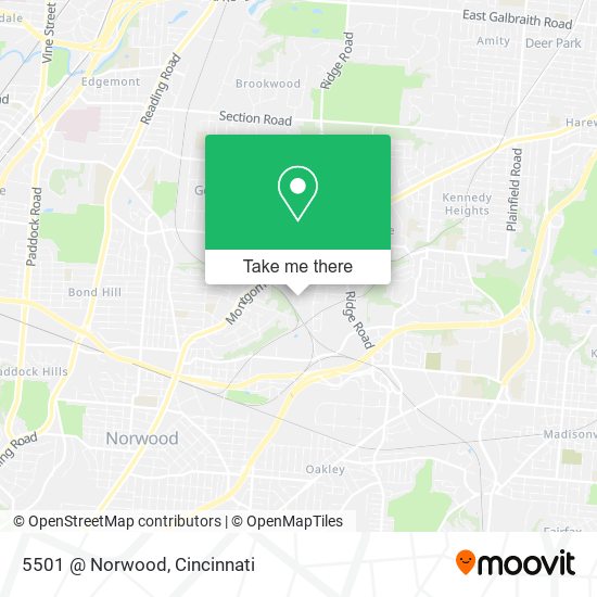 Mapa de 5501 @ Norwood