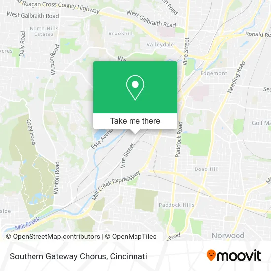 Southern Gateway Chorus map