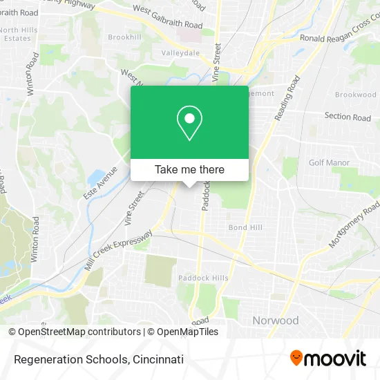 Regeneration Schools map