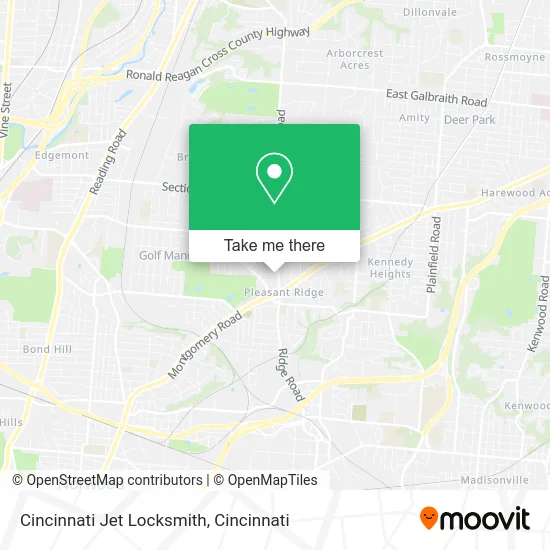 Cincinnati Jet Locksmith map