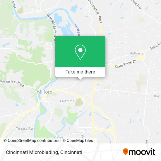 Cincinnati Microblading map