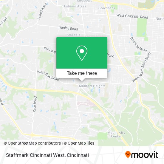 Mapa de Staffmark Cincinnati West