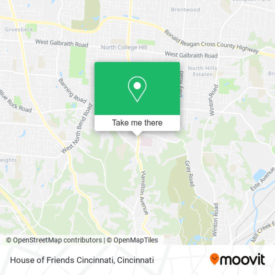 Mapa de House of Friends Cincinnati
