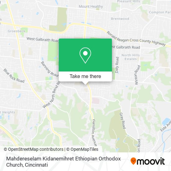 Mahdereselam Kidanemihret Ethiopian Orthodox Church map