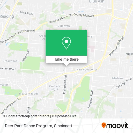 Deer Park Dance Program map