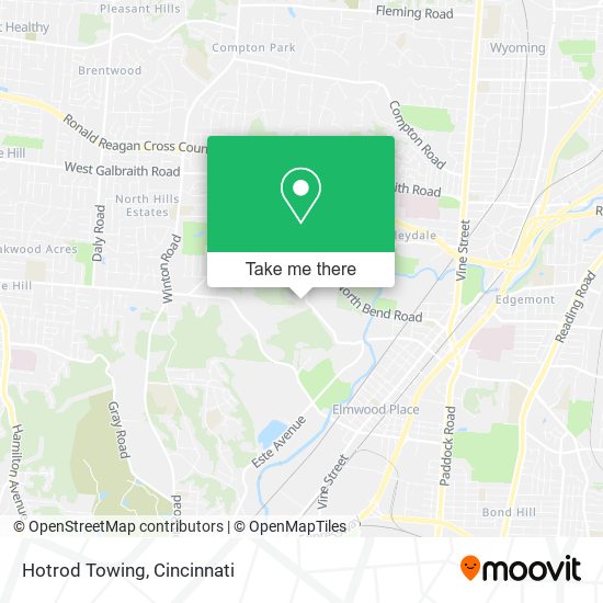 Hotrod Towing map