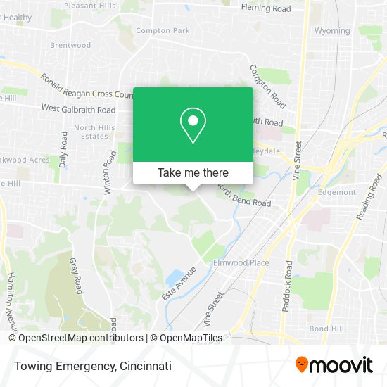 Towing Emergency map