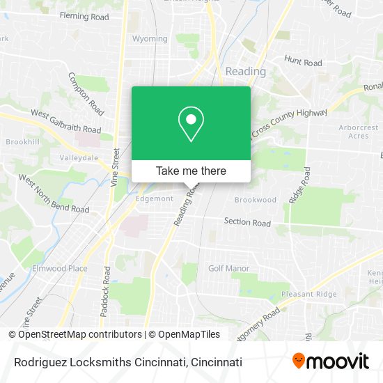 Rodriguez Locksmiths Cincinnati map