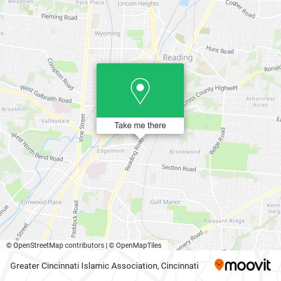 Mapa de Greater Cincinnati Islamic Association