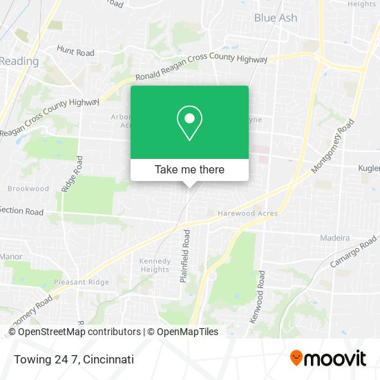 Towing 24 7 map