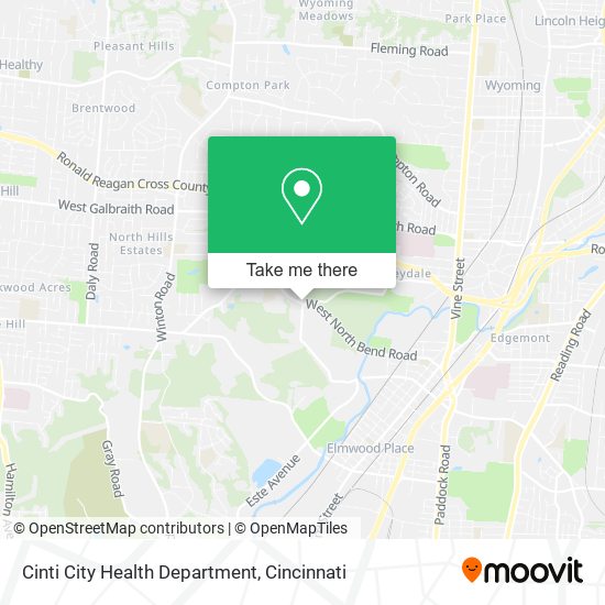 Cinti City Health Department map