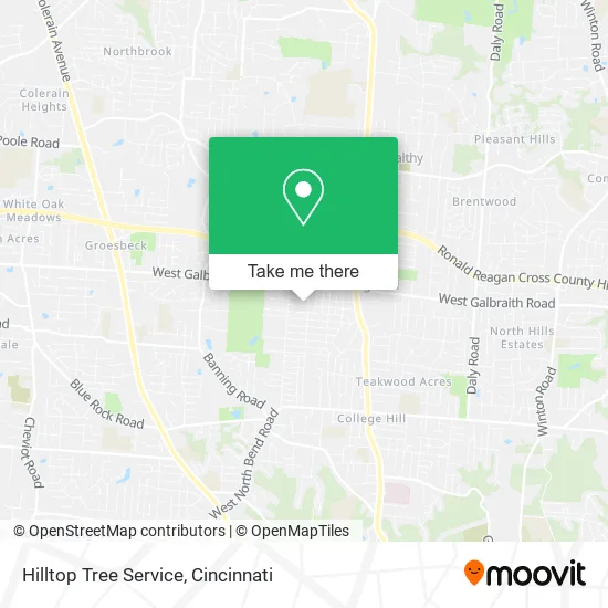 Hilltop Tree Service map