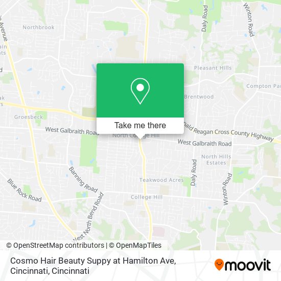 Mapa de Cosmo Hair Beauty Suppy at Hamilton Ave, Cincinnati