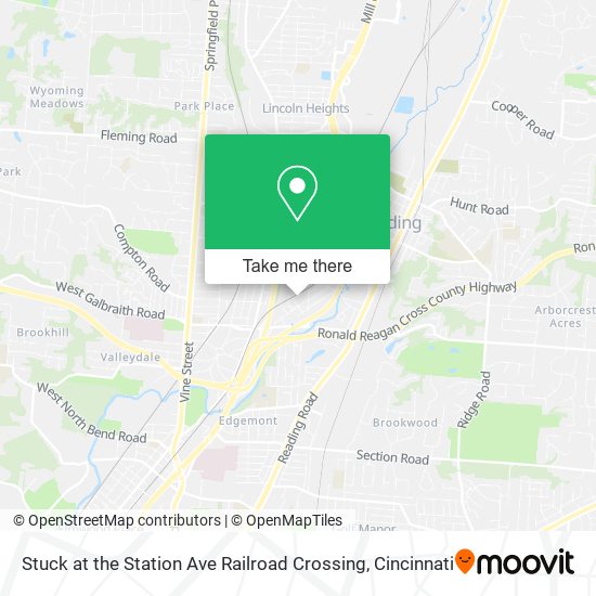 Stuck at the Station Ave Railroad Crossing map
